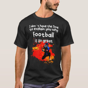Amerikaans Football in brand T-shirt