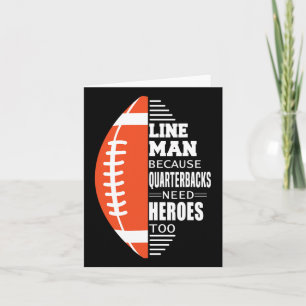 Amerikaans Football Lineman omdat quarterbacks Nee Kaart
