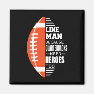 Amerikaans Football Lineman omdat quarterbacks Nee Magneet