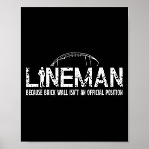 Amerikaans Football Lineman Poster