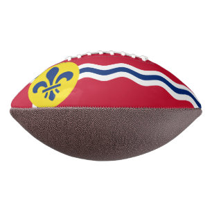 Amerikaans football met de vlag van St. Louis
