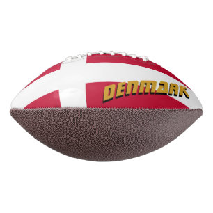 Amerikaans Football met Deense vlag / Denemarken