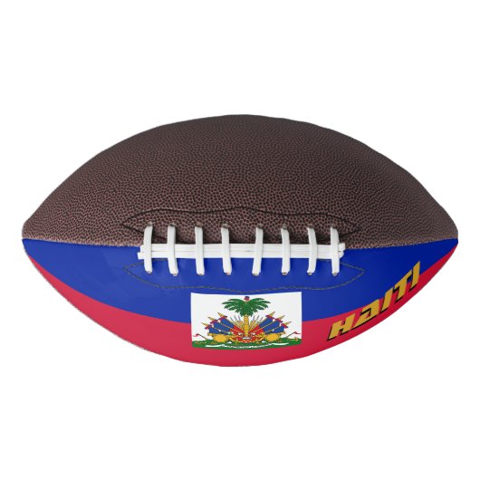 Amerikaans Football met Haïtiaanse vlag / Haïti (Voorkant)