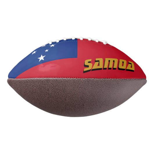 Amerikaans Football met Samoaanse vlag / Samoa (Gedraaid 270)