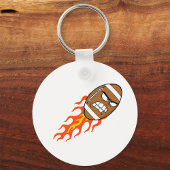 Amerikaans Football op vuur Sleutelhanger