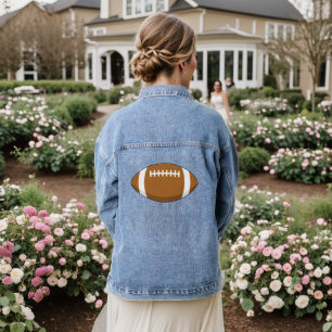 Amerikaans Football Rugby Ball Denim Jacket