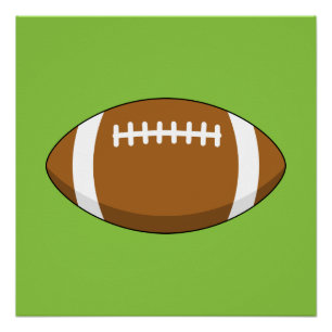 Amerikaans Football Rugby Ball Perfect Poster