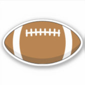 Amerikaans Football Rugby Ball Sticker (Voorkant)