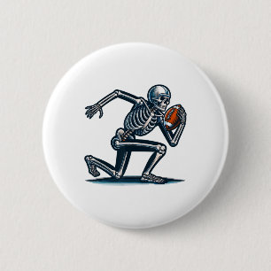 Amerikaans Football Skeleton Boys Mannen Football Ronde Button 5,7 Cm