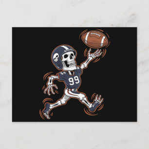 Amerikaans Football Skeleton Halloween Football Briefkaart