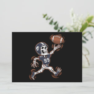 Amerikaans Football Skeleton Halloween Football Kaart