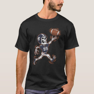 Amerikaans Football Skeleton Halloween Football T-shirt