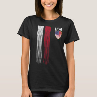 Amerikaans Football voor de Amerikaanse vlag T-shirt