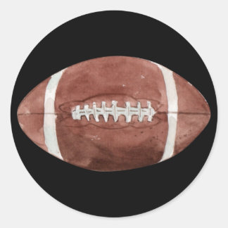  Amerikaans Football Waterverf Kunst Ronde Sticker