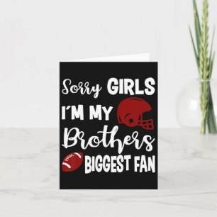 Amerikaans Football zuster Bigst Fan Little Zister Kaart