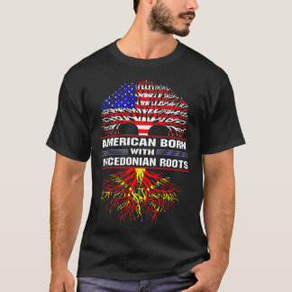 Amerikaans geboren met Macedonische rots T-Shirt