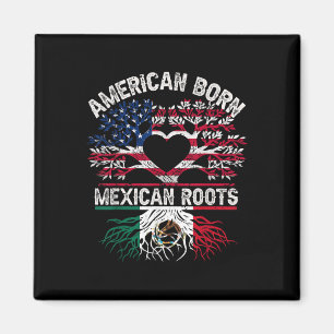 Amerikaans Geboren Mexicaanse Wortels Vlag Boom Me Magneet