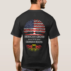 Amerikaans gegroeid met Duitse rots Amerikaanse vl T-shirt