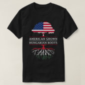 Amerikaans gegroeid met Hongaarse rots Hongarije P T-shirt (Design voorkant)