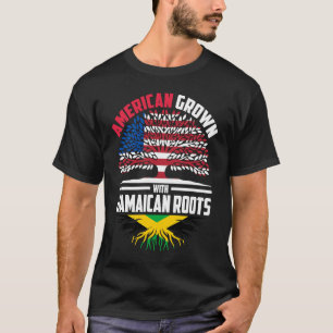 Amerikaans gegroeid met Jamaicaanse roet Jamaica v T-shirt