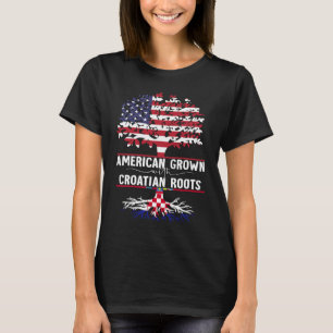 Amerikaans gegroeid met Kroatische wortels T-shirt