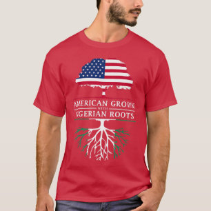 Amerikaans gegroeid met Nigeriaanse rots - Nigeria T-shirt