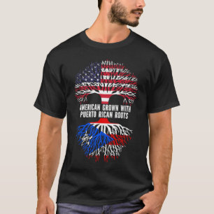 Amerikaans Gegroeid met Puerto Ricaanse Roots USA  T-shirt