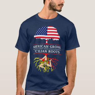 Amerikaans gegroeid met Siciliaanse roet Sicilië T-shirt
