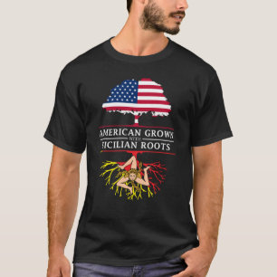 Amerikaans gegroeid met Siciliaanse roetSicilia T-shirt