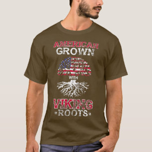 -Amerikaans gegroeid met Viking Roots Norse T-shirt