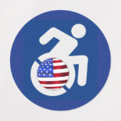 Amerikaans gehandicapt labels (Design 1)