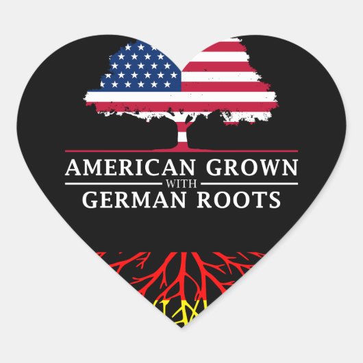 Amerikaans gekweekt met Duitse Roots Duitsland Des Hart Sticker (Voorkant)