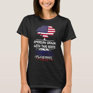 Amerikaans gekweekt met Thaise roet Thailand vlag T-shirt