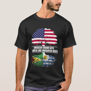 Amerikaans gekweekt met vlag-erfgoed Guyanees Urug T-shirt
