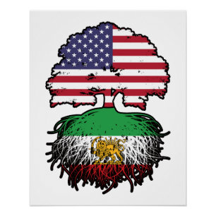 Amerikaans gekweekte Iraanse wortels Leeuw en Zon Perfect Poster