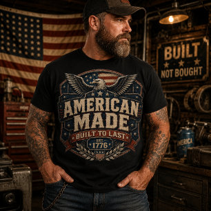 Amerikaans Gemaakt Gebouwd Om Te Blijven Gevestigd T-shirt