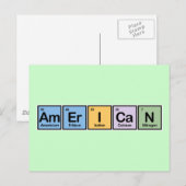 Amerikaans gemaakt van Elementen Briefkaart (Voorkant / Achterkant)