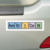 Amerikaans gemaakt van Elementen Bumpersticker (Op auto)
