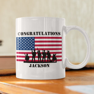 Amerikaans gepersonaliseerd legercadeau koffiemok