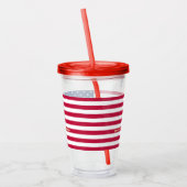 Amerikaans gepersonaliseerd monogram voor de Ameri Acryl Drinkbeker (Links)