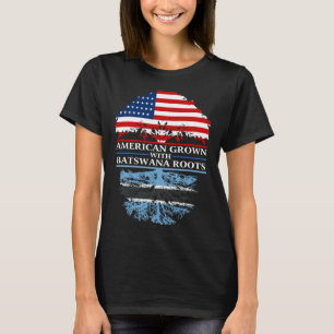 Amerikaans geteeld met Batswana wortels Botswana T-shirt