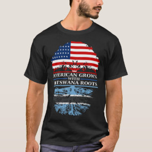 Amerikaans geteeld met Batswana wortels Botswana T-shirt