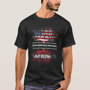 Amerikaans geteeld met Letse roots Letland T-shirt