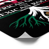 Amerikaans geteeld met Mexicaanse wortels Poster (Hoek)