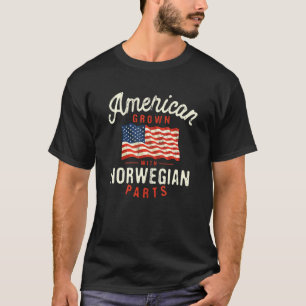 Amerikaans geteeld met Noorse Onderdelen Patriotti T-shirt