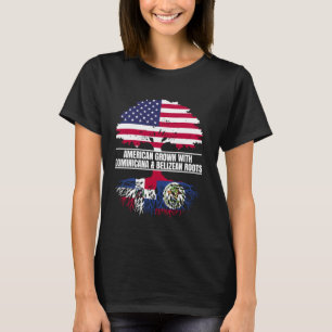 Amerikaans geteeld met vlag erfgoed Dominicana Bel T-shirt