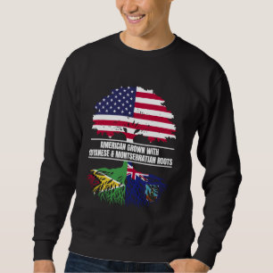 Amerikaans geteeld met vlag erfgoed Guyana Montser Trui