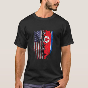 Amerikaans geteeld Noord-Koreaanse wortels USA Noo T-shirt