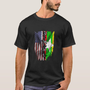 Amerikaans geteelde Birmese wortels USA Myanmar vl T-shirt