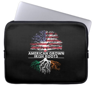 Amerikaans geteelde Ierse wortels vlag Ierland ST. Laptop Sleeve